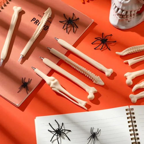 Miniatura 4 de Yeaqee 200 bolígrafos de tinta negra con forma de hueso, divertidos bolígrafos de hueso, regalos de médico para hombres, médicos, enfermeras