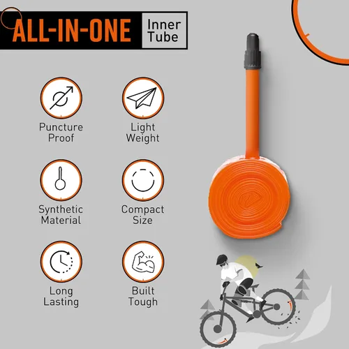 Miniatura 2 de Tubolito S-MTB 26" y 27.5"/29" x 1.8-2.5", 1.654 in Presta Valve Tubo de bicicleta de montaña más ligero y pequeño Repuesto perfecto