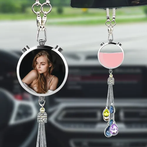 Miniatura 19 de AIFLM Adornos Personalizados de Foto de Cristal para Colgar en Coche Adornos Personalizados Estéticos para Espejo Adornos Personalizados