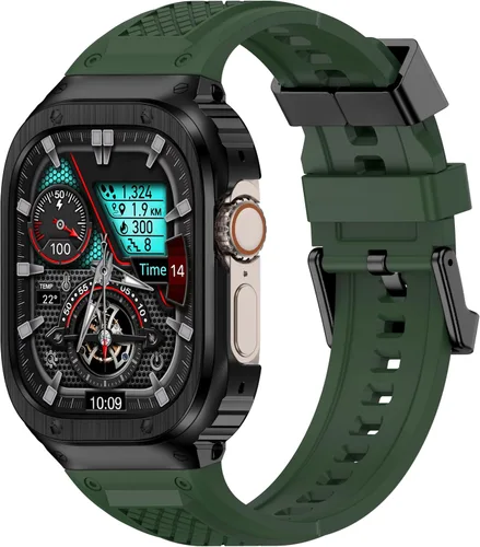 Miniatura 10 de Correa Deczone con caja de acero inoxidable compatible con Apple Watch Series SE 3 2 1/6 5 4 44mm, correa Series 3 2 1 42mm, correa iwatch de metal
