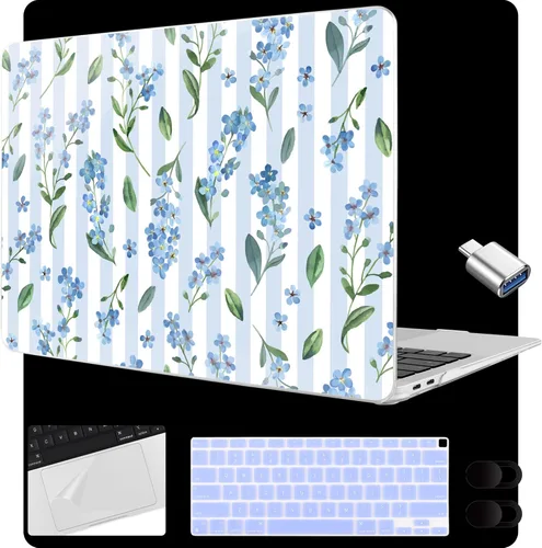 Miniatura 19 de MEEgoodo para MacBook Air de 13.3 pulgadas, funda 2021 2020 2019 2018 A2337 M1 A2179 A1932, carcasa transparente para MacBook Air M1, carcasa dura
