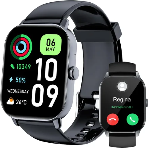 Reloj inteligente para hombres, relojes inteligentes para mujeres, rastreador de actividad física con función de llamada de mensaje, más de 120