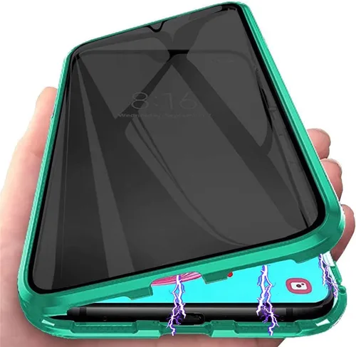Miniatura 8 de Funda magnética de privacidad para Samsung Galaxy Note 10, dorado, vidrio templado, antiespía, protección de cuerpo completo, soporte