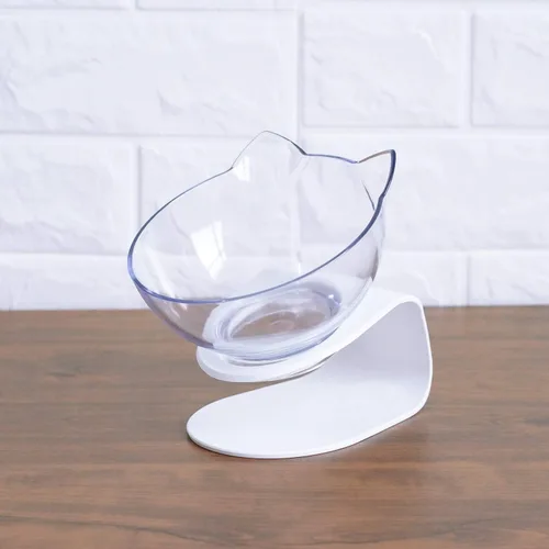 Miniatura 4 de Luck Dawn Cuenco elevado para gatos con soporte elevado, diseño inclinado de 15 grados, soporte protector de cuello elevado para alimentos