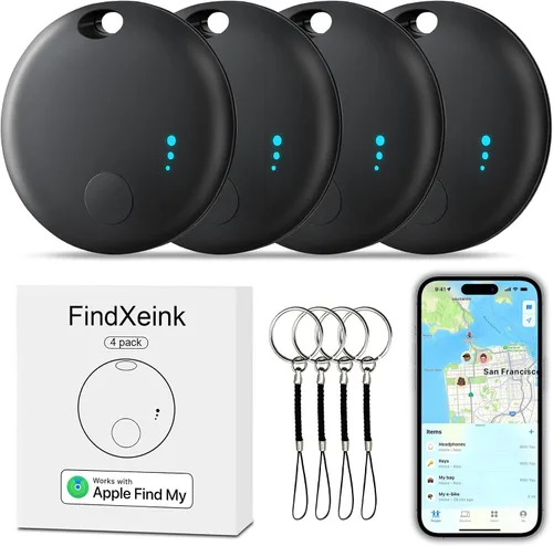 Etiqueta Rastreadora Paquete de 4 Rastreadores Bluetooth, Localizador de Etiqueta Inteligente Dispositivo de Rastreo, Buscador de Llaves y
