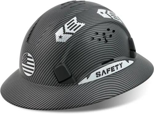 Miniatura 8 de Casco duro de ala completa, casco de seguridad aprobado por la OSHA, Cascos De Construcción, casco duro de construcción ventilada, trinquete