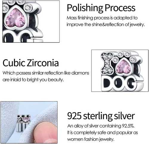 Miniatura 126 de KUNSIR Los abalorios se adaptan a pulseras Pandora para mujer, plata de ley 925, cuentas colgantes de joyería para niñas, dijes de feliz cumpleaños