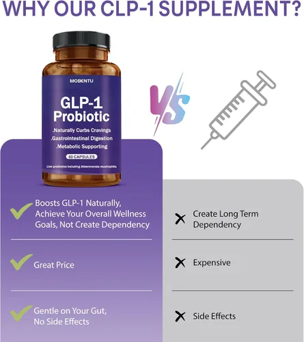 Miniatura 7 de Probiótico GLP-1 con Akkermansia, suplemento GLP-1 con probiótico multicepa AFU 500M, mejora los niveles de GLP-1 y bienestar general, salud