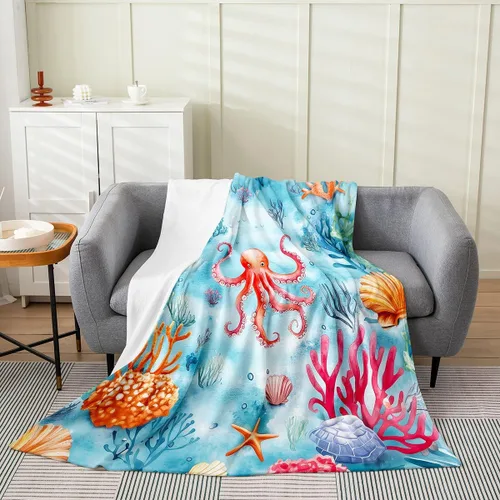 Miniatura 35 de Erosebridal Hammerhead Shark Flannel Blanket 40x50 Marine Life Fuzzy Plush Throw for Sofa Couch Hammerhead Shark Lover Gifts Ocean Sealife Fleece