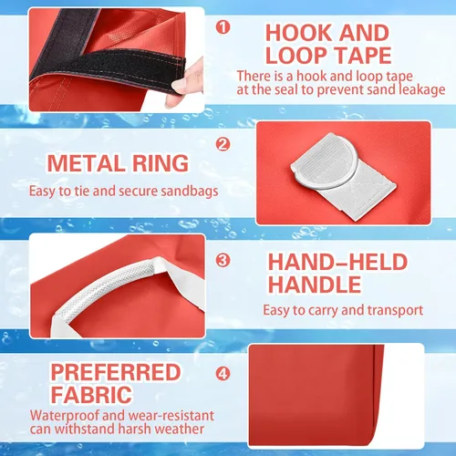 Miniatura 3 de Simgoing 4 bolsas de arena de vinilo para casa de rebote, accesorios para casa de rebote, bolsa de arena para soporte y anclaje, inflables, tiendas