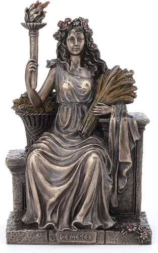Veronese Design Estatua de bronce antiguo de la diosa griega romana de la agricultura de 9 pulgadas con acabado de bronce antiguo