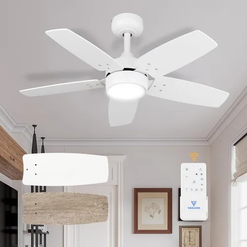 Miniatura 12 de Ventilador de techo de 36 pulgadas para habitación pequeña: Ventiladores de techo modernos con control remoto de luz - Motor CC silencioso