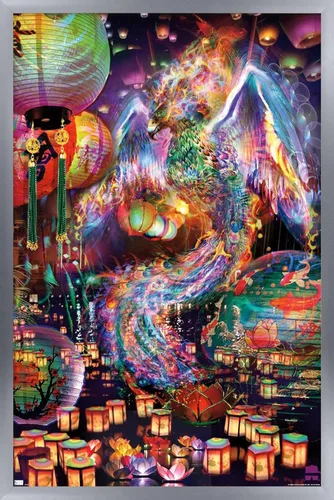 Trends International Jumbie - Póster de pared de Phoenix, 14.72 x 22.37 pulgadas, versión enmarcada plateada Versión con marco plateado