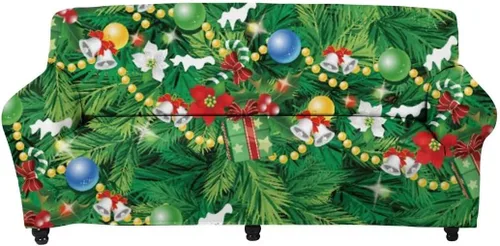 Miniatura 12 de Horeset Snowy Tree - Funda de sofá para 2 cojines, decoración del hogar, funda protectora de muebles para perro, impermeable y lavable Árbol nevado