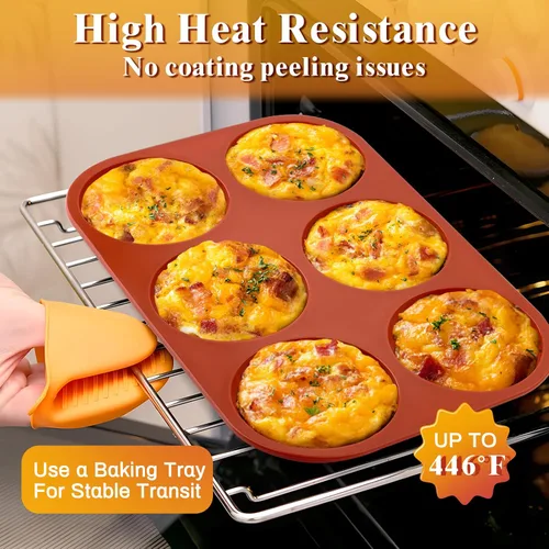 Miniatura 4 de Ocmoiy Molde de silicona para huevos de 4 pulgadas para sándwiches de desayuno, paquete de 3 moldes antiadherentes de silicona jumbo para panecillos