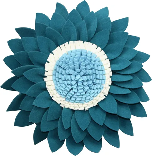 Miniatura 12 de Almohada de flores – Almohadas decorativas de girasol – Almohada redonda de margaritas de flores 3D – Almohada redonda de acento de girasol – Soleado