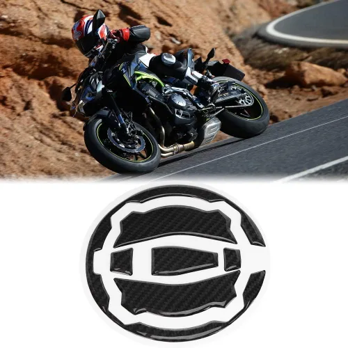 Miniatura 6 de Adhesivo de fibra de carbono para tapa de tanque de gasolina, cubierta de tapa de tanque de gasolina para motocicleta KAWASAKI Z900 Z650 2017-2018