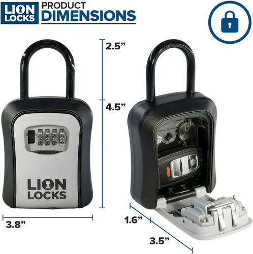 Miniatura 4 de Caja de seguridad para llaves, caja de seguridad para llave de casa, caja de seguridad con combinación para bienes raíces, automóvil, casa, caja