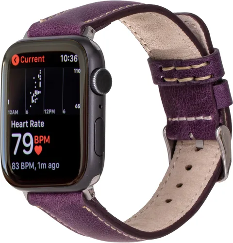 Miniatura 17 de HARDISTON Correas de reloj compatibles con Apple 38mm 40mm 41mm 42mm 44mm 45mm 49mm para hombres y mujeres, pulsera de cuero genuino hecha a mano