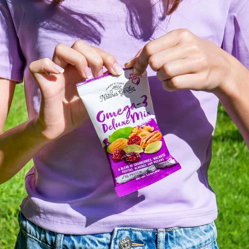 Miniatura 5 de Nature's Garden Mezcla de lujo Omega 3, Mezcla de frutos secos, Mezcla de nueces de lujo, saludable para el corazón, sin gluten, sin colesterol, sin