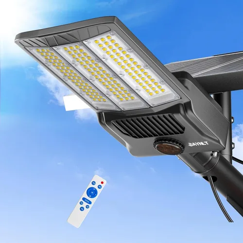 Miniatura 10 de JAYNLT Y-9000W Luces solares de calle para exteriores, 6500K 700000LM Luces de estacionamiento de alta potencia comerciales del atardecer al