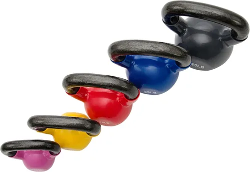 Miniatura 7 de Pesa rusa con revestimiento de vinilo Sunny Health & Fitness para entrenamiento de fuerza y ejercicio de balanceo - En 5, 10, 15, 20, 25 libras