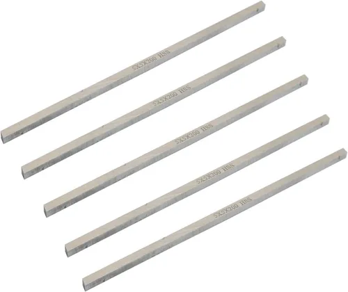 Miniatura 9 de 5 brocas de corte cuadrado HSS para torno de 0.157 in x 0.157 in x 7.874 in, molinillo de herramientas HSS en blanco, fresa rectangular de acero
