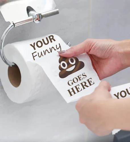 Miniatura 7 de Printed TP Juego de regalo de papel higiénico impreso personalizado, divertido rollo de papel higiénico para eventos especiales, bromas, sorpresas