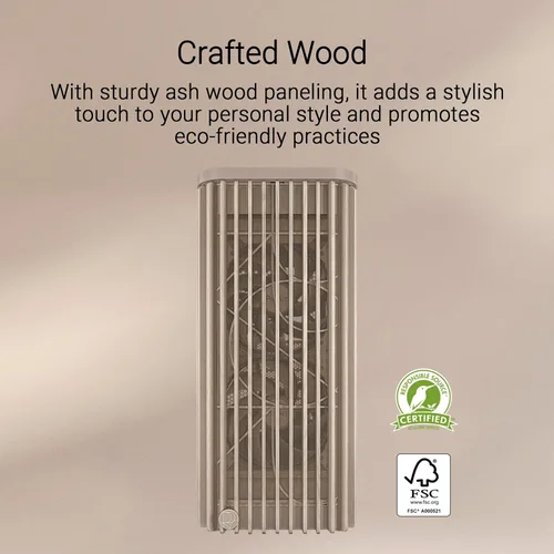 Miniatura 7 de ASUS ProArt PA401 Wood Edition - Carcasa ATX con panel de malla beige, soporte de GPU de hasta 12.402 in, soporte de radiador de 9.449 in