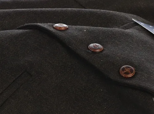 Miniatura 118 de Gioberti Chaleco de tweed formal de 6 botones para hombres