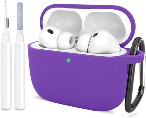 Miniatura 35 de Compatible con AirPods Pro 3, funda protectora de silicona suave con kit de limpieza de llavero para mujeres y hombres para Apple AirPods Pro de 3ª