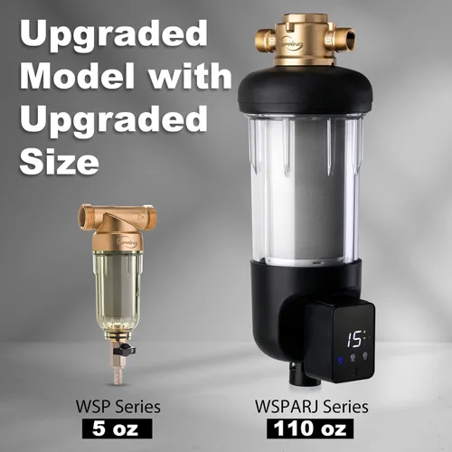 Miniatura 3 de iSpring WSP200ARJ Filtro de agua de sedimentos de centrifugado, Tamaño Jumbo mejorado, Gran capacidad, Reutilizable con módulo de auto-lavado
