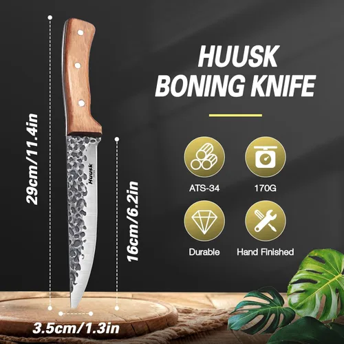 Miniatura 3 de Cuchillos Huusk de Japón, cuchillo de deshuesar para cortar carne de 6 pulgadas, cuchillo de carnicero para recorte de brisket, cuchillo vikingo