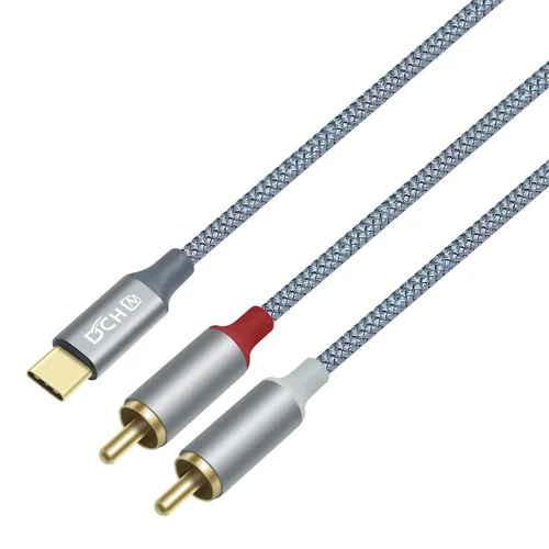 Miniatura 7 de DCHAV Cable adaptador de audio USB a RCA de 4 pies tipo A a 2 RCA macho 2RCA y divisor en Y, cable trenzado de nailon, interfaz rojo y blanco