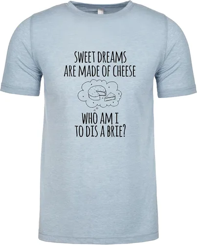 Miniatura 11 de Moonlight Makers Camiseta gráfica para hombre, camiseta divertida, camisas con refranes de queso, gris jaspeado o índigo