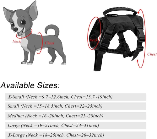 Miniatura 5 de Arnés táctico para perro, chaleco de entrenamiento al aire libre, chaleco militar K9 de patrulla para perro, arnés táctico ajustable para cachorros