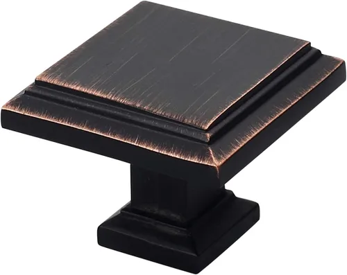 Miniatura 54 de Alzassbg - Paquete de 10 tiradores de gabinete de níquel negro cepillado de 3 pulgadas (76mm) con agujero central, manijas de gabinete de cocina