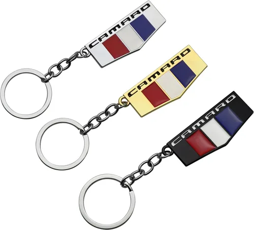 Miniatura 5 de 1 Pieza Llavero Camaro Anillo Acabado 3D Llavero Portallaves Aleación Soporte de Llaves Llavero de Repuesto Para Accesorios Camaro (Plateado)