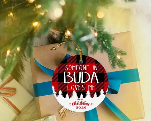 Miniatura 2 de Generic Ornament for Buda City Name - Someone in Buda Loves Me - Long Distance Buda Orament 3'' Plastic
