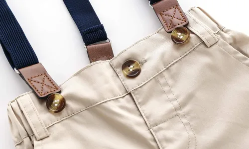 Miniatura 6 de Conjunto de pantalones cortos azules para bebé, trajes formales para bebés
