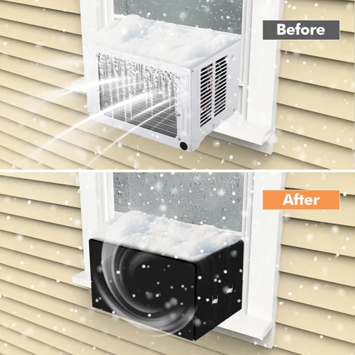 Miniatura 5 de Cubiertas de aire acondicionado para exterior para aislamiento de invierno, 17"W x 12"D x 13"H, impermeables y a prueba de viento, cubiertas de AC