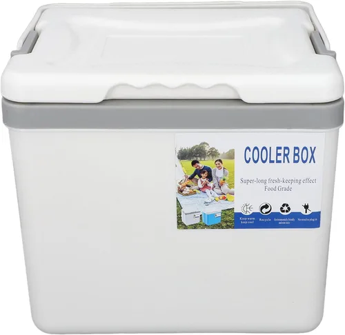 Miniatura 5 de Enfriador aislado, enfriador duro portátil de 6 litros para campamento, portón trasero, playa, picnic, comestibles, almuerzo y más (blanco)