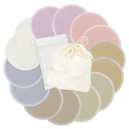 Miniatura 8 de wegreeco Almohadillas de lactancia para el pecho (paquete de 14) + bolsa de lavandería y bolsa de almacenamiento de viaje, 4.7 pulgadas