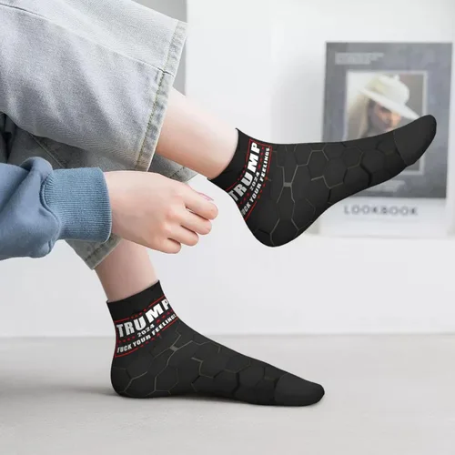 Miniatura 6 de GDJF Trump 2024 Fuck Your Feelings Ankle Socks Winter Low Cut Sports Warm Comfort Breathable Casual Socks For Mens And Womens (1)
