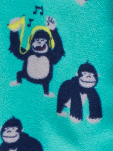 Miniatura 9 de Simple Joys by Carter's - Pijama de forro de vellón resistente al fuego para niños pequeños y bebés, holgada, con pies, paquete de 3
