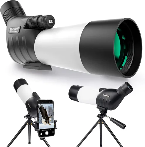 Miniatura 7 de 25-75 X 60 alcance de detección con trípode adaptador de teléfono telescopio monocular telescopio de detección para tiro al blanco caza observación