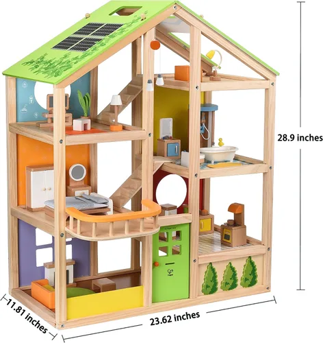 Miniatura 9 de Casa de muñecas de madera "All seasons" amoblada con accesorios para niños de Hape