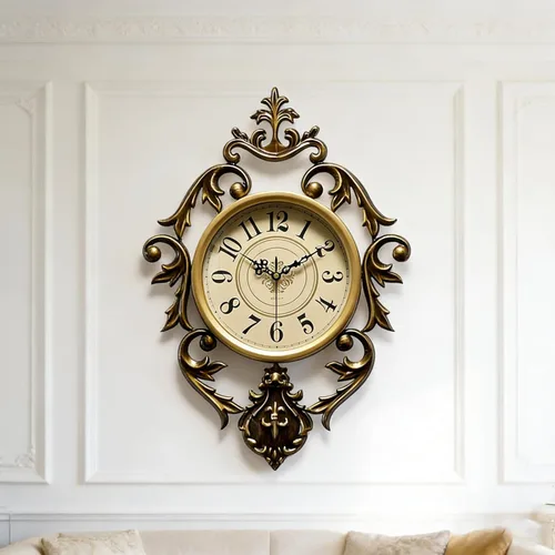 SIN&MI Reloj de pared retro vintage para sala de estar, reloj digital silencioso movimiento de cuarzo decorativo antiguo para decoración del hogar,