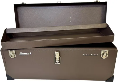 Miniatura 2 de Homak - Caja de herramientas industrial de acero de 24 pulgadas, acabado de polvo marrón arrugado, BW00200240