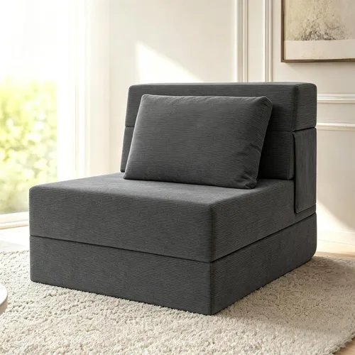 Miniatura 13 de Sofá Cama Plegable con Colchón, Sofá Cama Plegable con Funda para Silla de Cama con Almohada para Sala de Estar Oficina en Casa